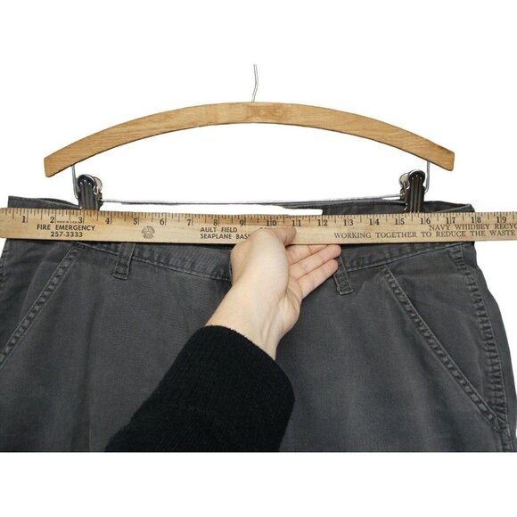 Men's 36x29 Wrangler Jeans Cargo Gray Canvas Utility Pants Grey 70BRWAH Workwear - Picture 9 of 11